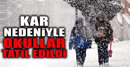 Okulların Tatil Edilmesine Dair Duyuru